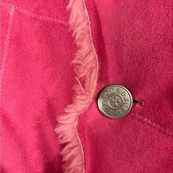 Romeo  Juliet Couture Pink Quilted Jacket with Sherpa Trim - Picture 2 of 9